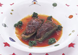 肉詰めピーマンのケチャップ煮