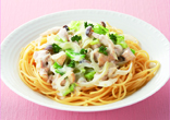 チキンときゃべつのクリームパスタ