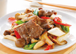 牛肉ときのこの炒め物