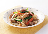 豚肉と春野菜の味噌マヨ炒め