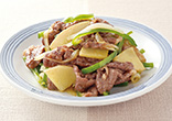 牛肉とたけのこの甘辛炒め