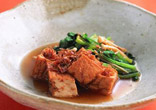 厚あげとこまつ菜の煮物