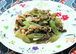 ふきと牛肉の炒めもの