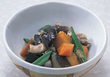 夏野菜と豚肉の煮物