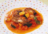 豚肉のカラフル野菜ソース